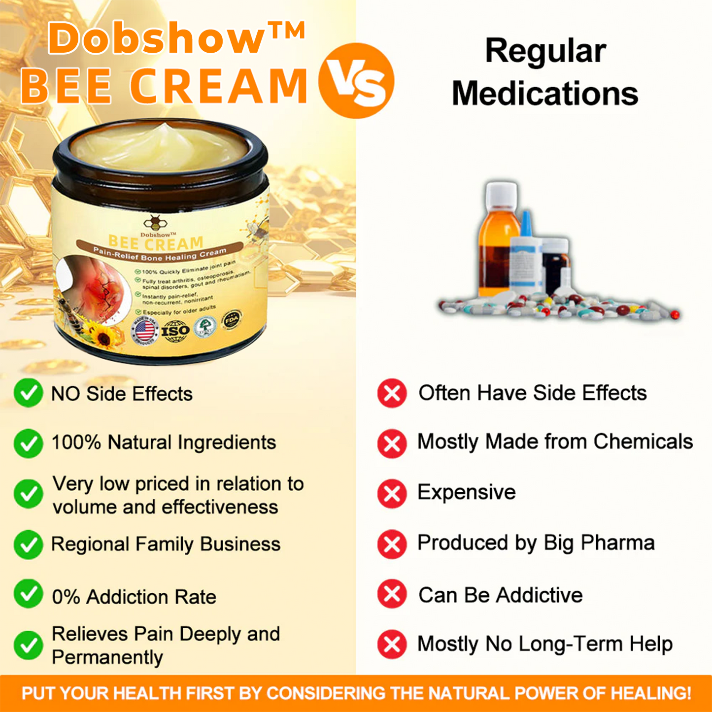 ✅Official Store: Dobshow™ Bee-Venom Pain-Relief Bone Healing Cream👨⚕️USA Osteopathic Medical Association (AAOS)Approved(Reducing joint swelling, pain, stiffness, redness, warmth, soreness, and joint fatigue)