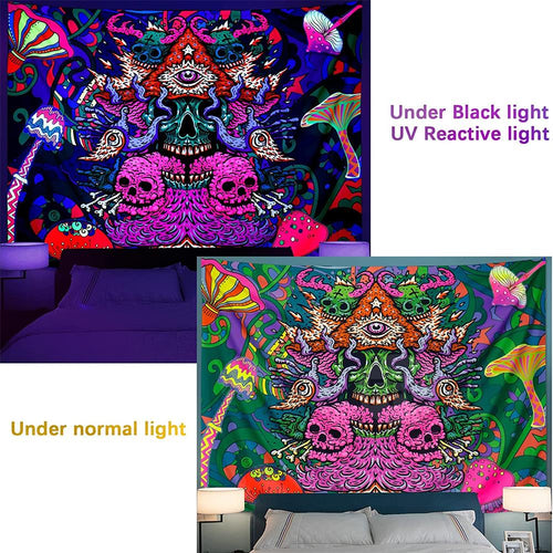 Fluorescent Tapestry / Night Light Tapestry(Abstract, Tapestry Backdrop)