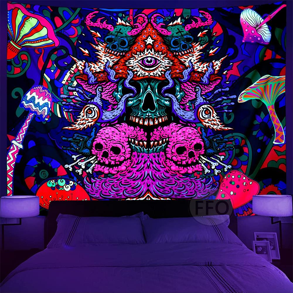 Fluorescent Tapestry / Night Light Tapestry(Abstract, Tapestry Backdrop)