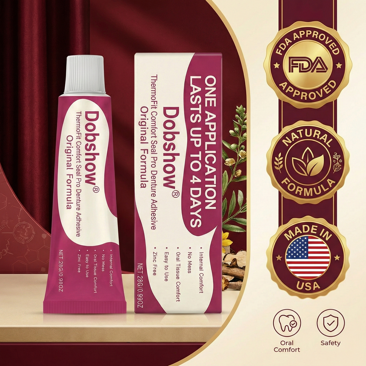 🔥𝙎𝙥𝙚𝙘𝙞𝙖𝙡 𝙋𝙧𝙤𝙢𝙤𝙩𝙞𝙤𝙣 | Dobshow® ThermoFit Comfort Seal Pro Denture Adhesive