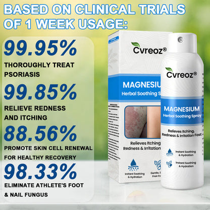 🔥Final 3 Hours: 80% OFF:Cvreoz® Magnesium Herbal Psoriasis Spray⚕️ FDA Certified (for the treatment of psoriasis and eczema, improvement of bacterial infections in the genital area, treatment of acne and warts, eliminates psoriasis and eczema, etc.)