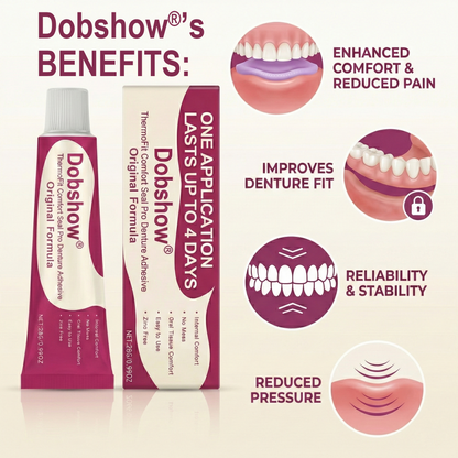 🔥𝙎𝙥𝙚𝙘𝙞𝙖𝙡 𝙋𝙧𝙤𝙢𝙤𝙩𝙞𝙤𝙣 | Dobshow® ThermoFit Comfort Seal Pro Denture Adhesive