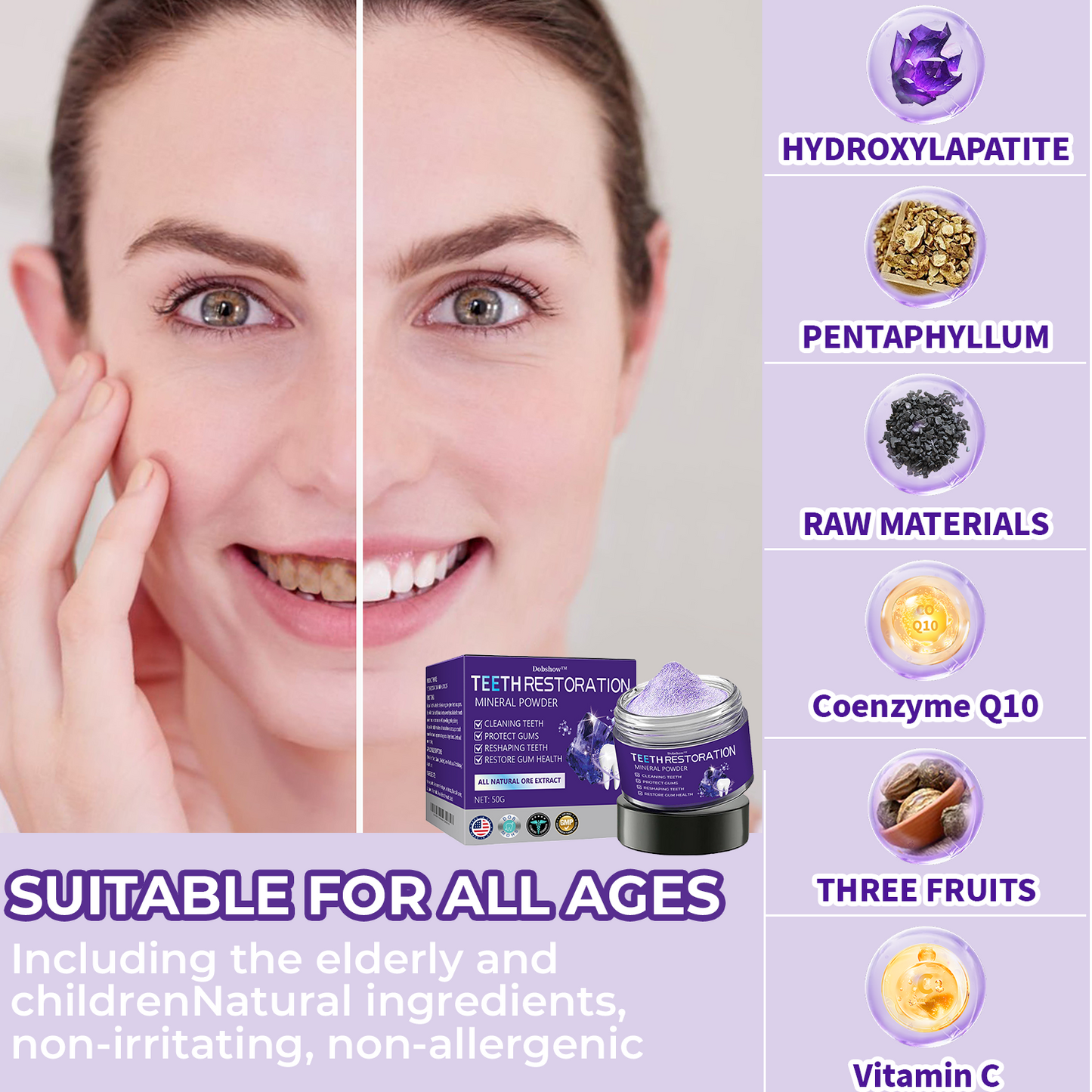 🦷Dobshow™ Dental Repair Mineral Powder >>🔥Buy One Get One Free🔥