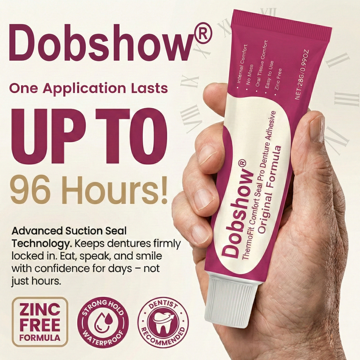 🔥𝙎𝙥𝙚𝙘𝙞𝙖𝙡 𝙋𝙧𝙤𝙢𝙤𝙩𝙞𝙤𝙣 | Dobshow® ThermoFit Comfort Seal Pro Denture Adhesive