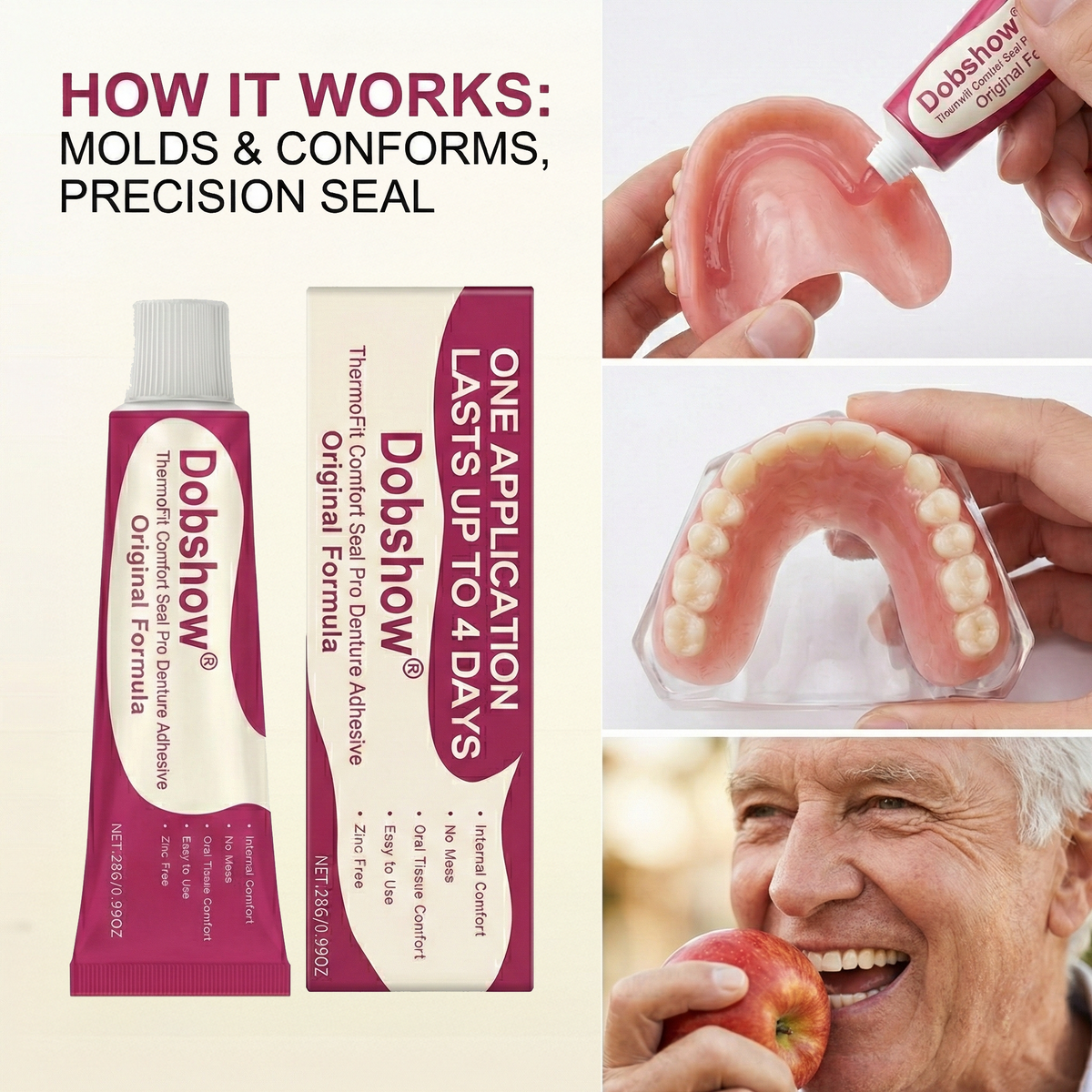 🔥𝙎𝙥𝙚𝙘𝙞𝙖𝙡 𝙋𝙧𝙤𝙢𝙤𝙩𝙞𝙤𝙣 | Dobshow® ThermoFit Comfort Seal Pro Denture Adhesive