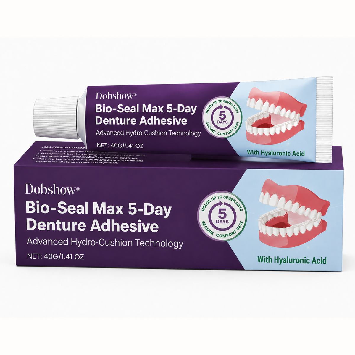 🎉LIMITED SPECIAL OFFER🎉Dobshow® Bio-Seal Max 5-Day Denture Adhesive🦷💜