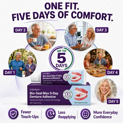🎉LIMITED SPECIAL OFFER🎉Dobshow® Bio-Seal Max 5-Day Denture Adhesive🦷💜