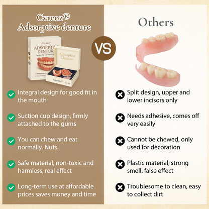 ✅ Official Store: Cvreoz® Adsorptive denture(⏰Limited time discount last 30 minutes⏰)